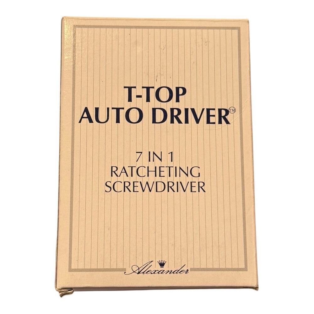 VINTAGE: T-TOP AUTO 7 IN 1 RATCHETING SCREWDRIVER SET by ALEXANDER OWC MAC SALES
